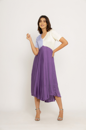 Purple-Lilac Midi Dress