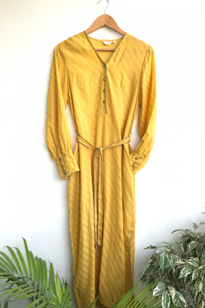 Yellow  organic cotton Bella  Dress+Lining