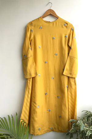 Yellow  organic cotton Molly Dress