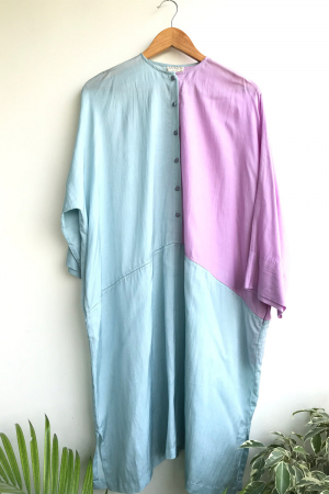 Blue/Lavender  organic cotton Maria Dress