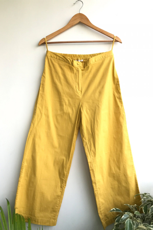 Yellow  cotton  Mindy Trousers
