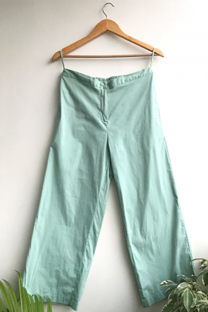 Green  cotton  Mindy Trousers