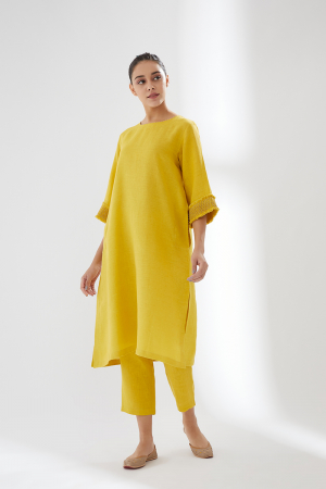 Yellow tunic with arm detail