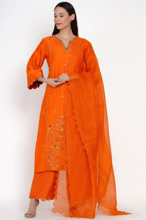 Handwoven Banarasi Silk Kurta & Pant Set