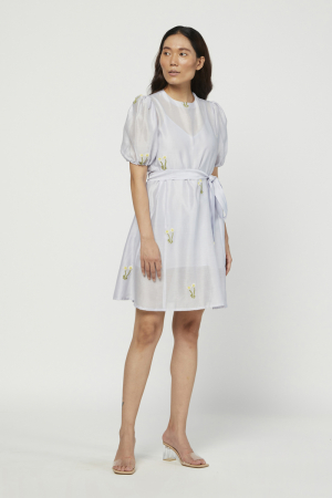 Embroidered cloud Dress