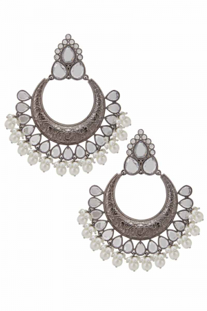 Brass based chandbali earrings