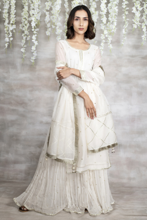 noor white kurta skirt set
