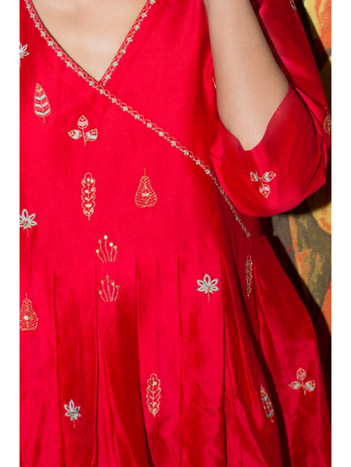Buy Vishudh Pink Ethnic Motifs Printed Peplum Short Kurta with Dhoti Pant  for Women Online at Rs.822 - Ketch