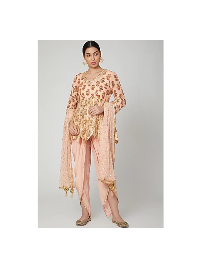 Short kurti with dhoti style pant  Amazonin Fashion