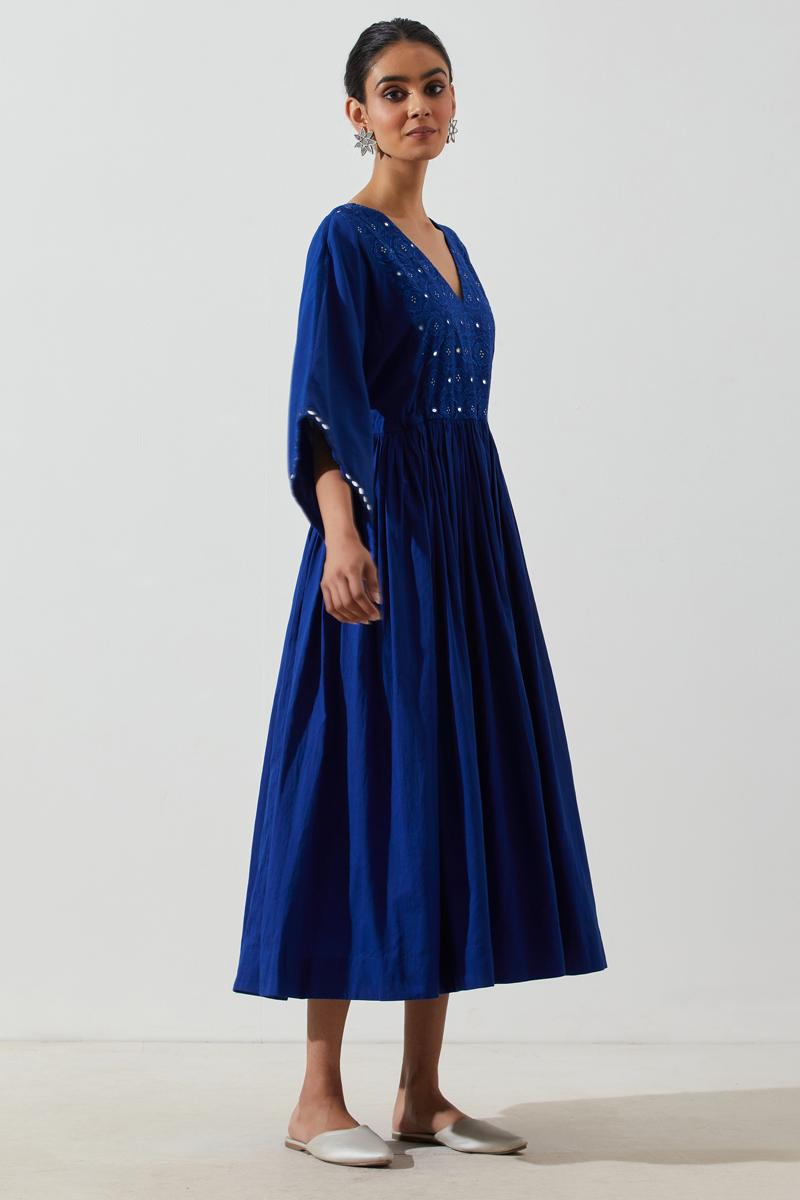 Royal blue jhumka dress