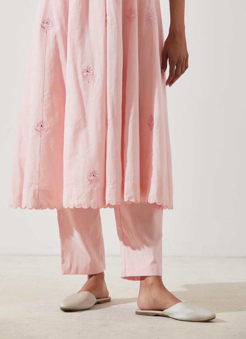 Blush pink gul asharfi kurta set