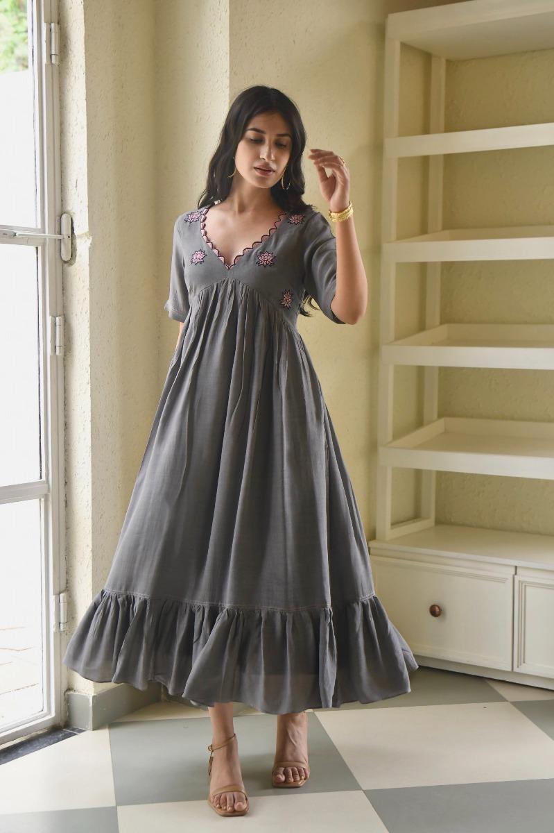 Ashed Lily Banglori Silk Dress