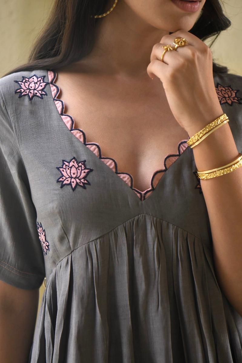Ashed Lily Banglori Silk Dress