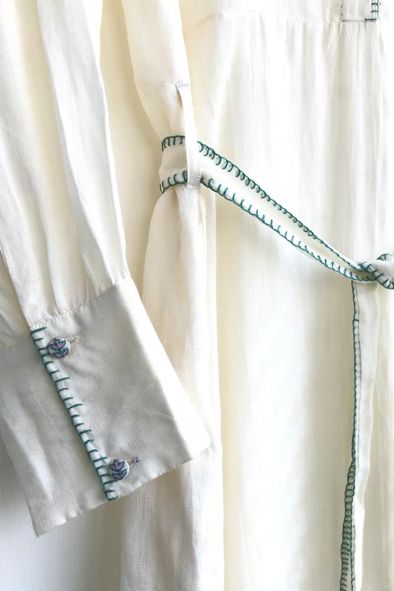 White  organic cotton Bella  Dress+Lining