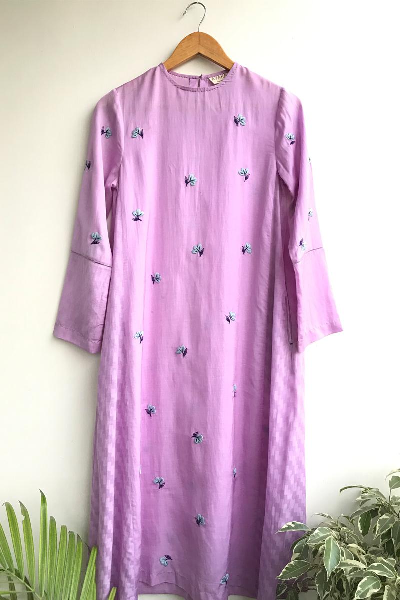Lavender  organic cotton Molly Dress