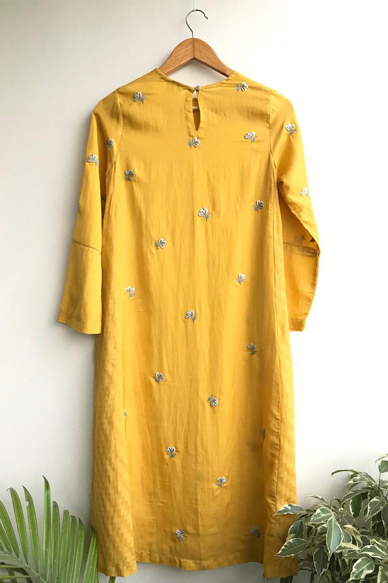 Yellow  organic cotton Molly Dress