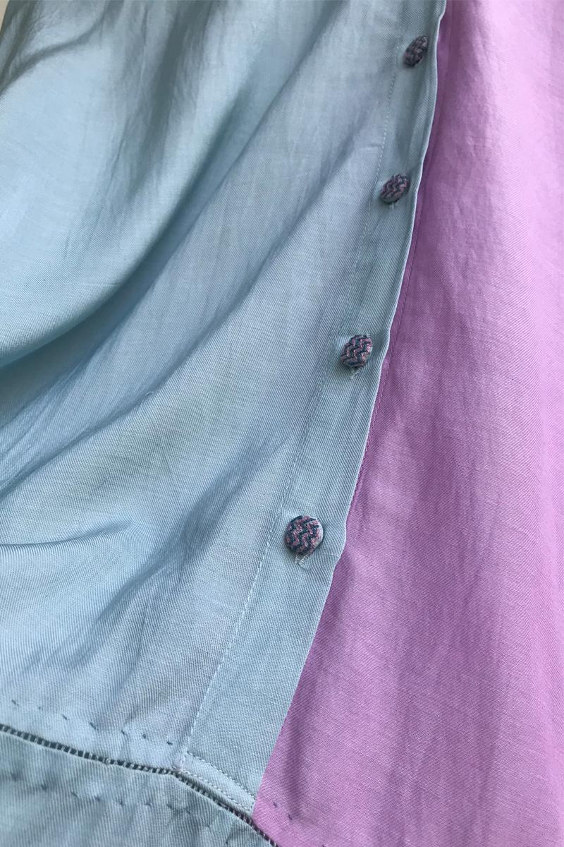 Blue/Lavender  organic cotton Maria Dress
