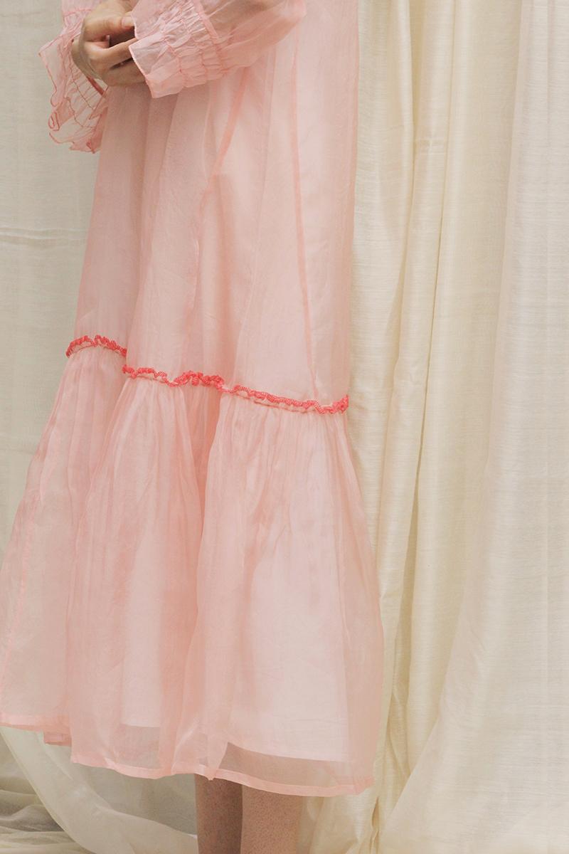 Baby Pink Organza Dress