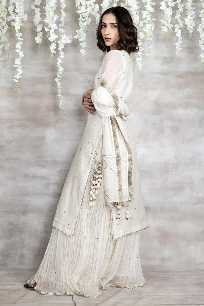 noor white kurta skirt set