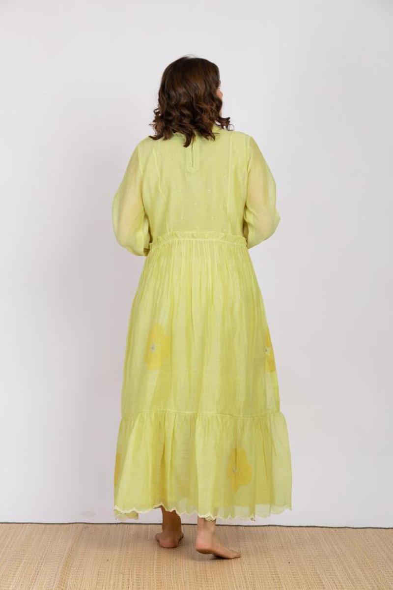 Meghan lime sorbet green yellow dress