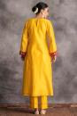 yellow silk chanderi kurta and pants