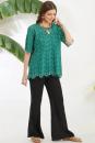 Green broderie anglaise top 