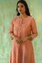 Vintage Pink Hand Embroidered Kurta With Dhoti (Set of 2)