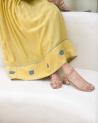 Oyster Yellow Modal Silk Fabric Dress