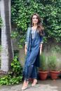 musskan sethi in blue ajrakh embroidery suit set
re