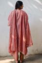 old rose nuetral handwoven silk dress