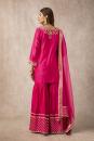 Rani pink short kurta garara set