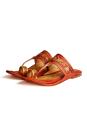 Tanned Bloom- Leather Carved Brown Kolhapuri Chappal