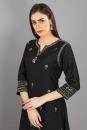 black  embroidered chanderi silk nayan kurta set