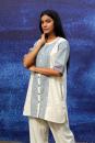 off white handwoven handspun cotton Tunic Shirt with Intricate Detailing Pants