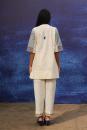 off white handwoven handspun cotton Tunic with Pants
