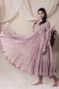 Lilac soft chanderi dress