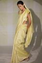 Lemon Yellow silk saree with blouse