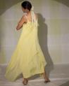 Lemon Yellow hand embroidered slip dress