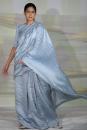 Icy Blue Hand Embroidered Ada Line Saree with Blouse