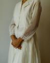 ivory  chanderi and cotton jacket dress