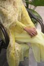 Sunshine Yellow And Ivory Handwoven Chanderi Kurta Set