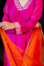 Hot pink and orange rooh kurta set