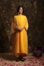 Aamras boat neck Chola with jama and Organza Odhni