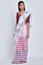 Multicolor Heer Handpainted Linen Sari