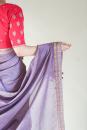Purple chanderi embroidered saree