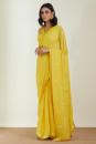 Yellow Chiffon
& satin silk the shining  sun saree