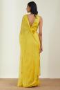 Yellow Chiffon
& satin silk the shining  sun saree