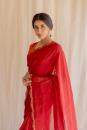 red noor saree and Blouse