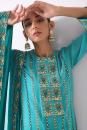 teal ombre linear embroidery sharara set