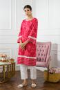 Pink Digital Printed Cotton kurta